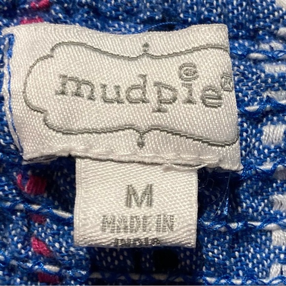 Mud Pie 100% Cotton Red, White, and Blue Blouse with Ruffled Sleeves - Picture 4 of 11